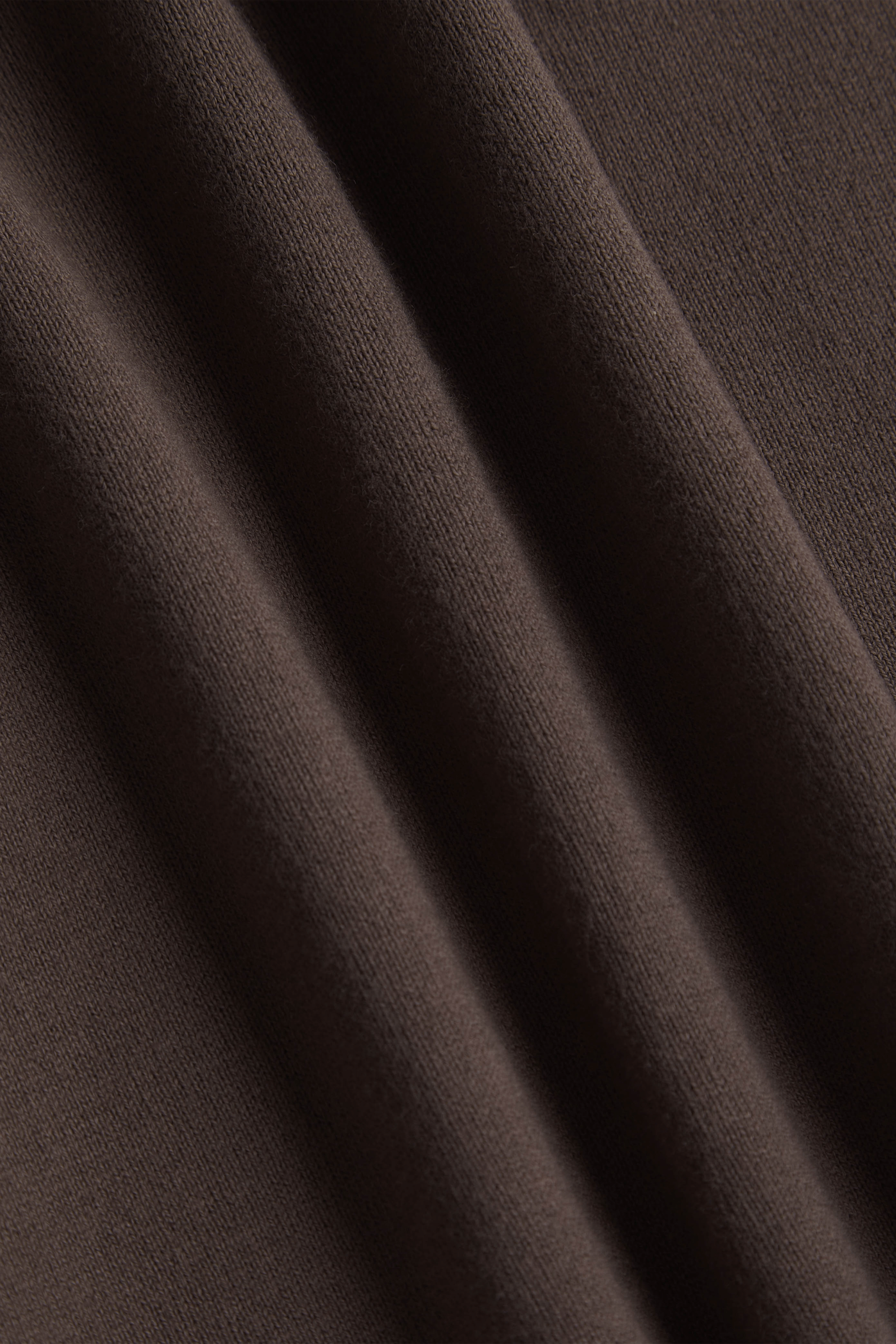 Privia gebreide polo met open hals - Mocha