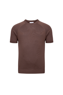 Riera gebreid T-shirt met ronde hals - Bruin