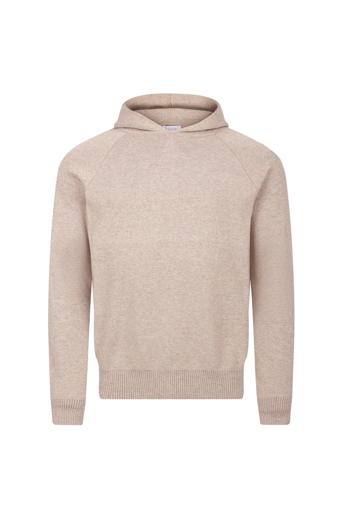 Theo Knitted Hoodie - Biscuit