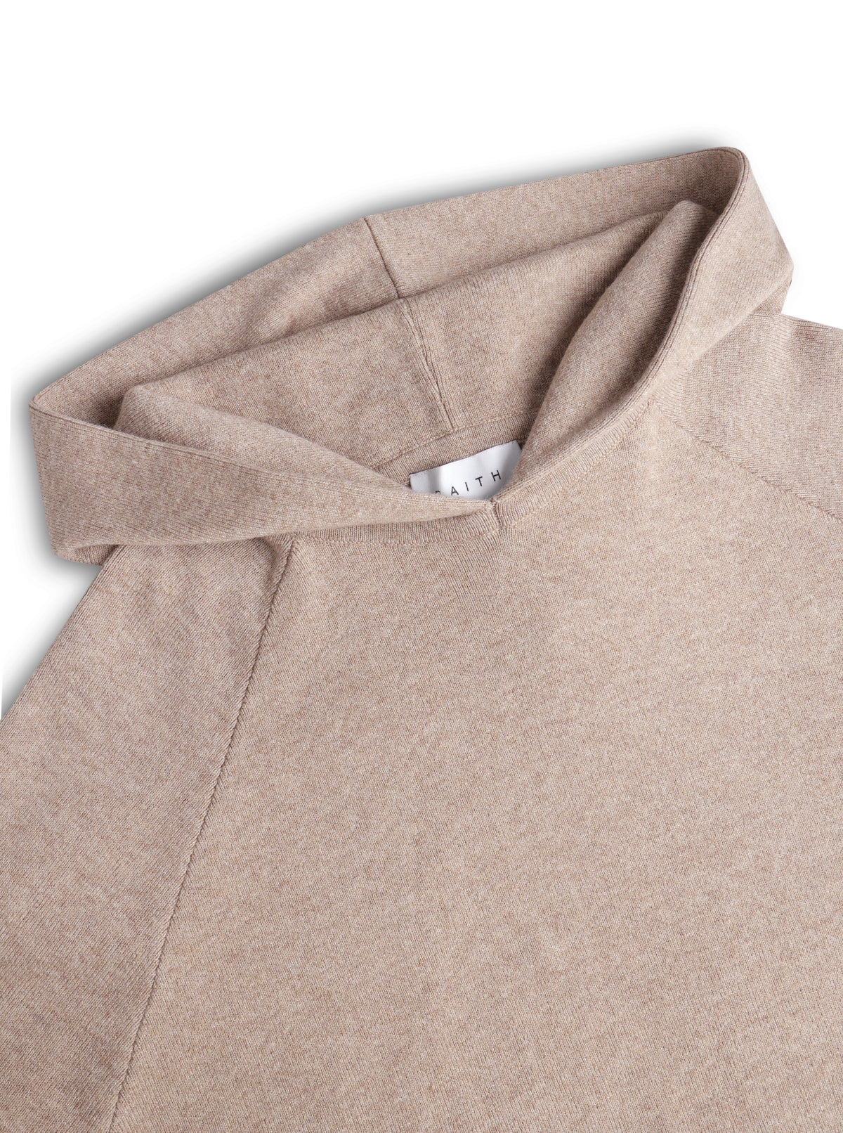 Theo Knitted Hoodie - Biscuit