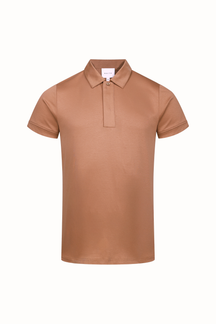 Santi Mercerised Polo Shirt - Rust Orange