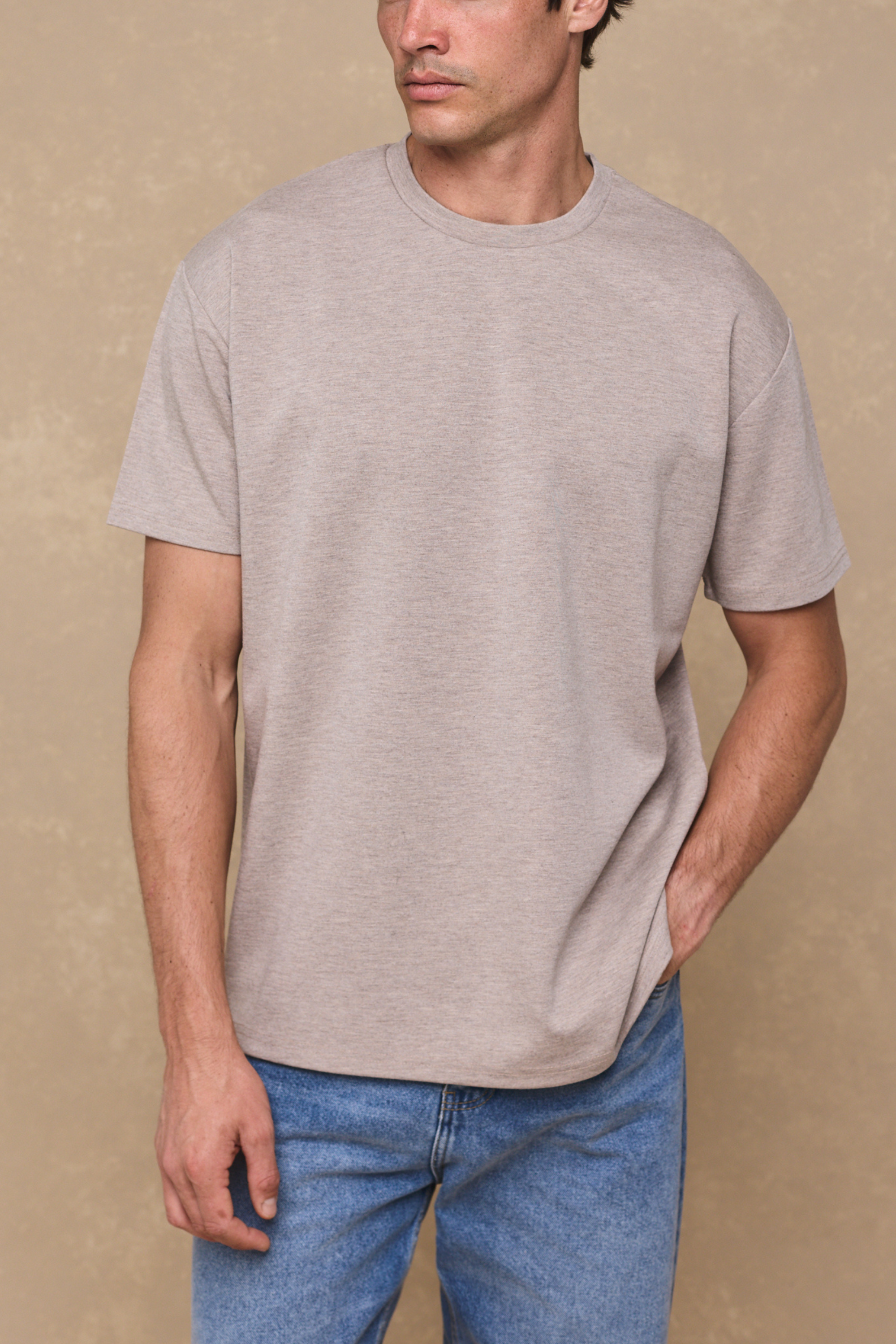 Relaxed Fit T-Shirt - Oatmeal Marl