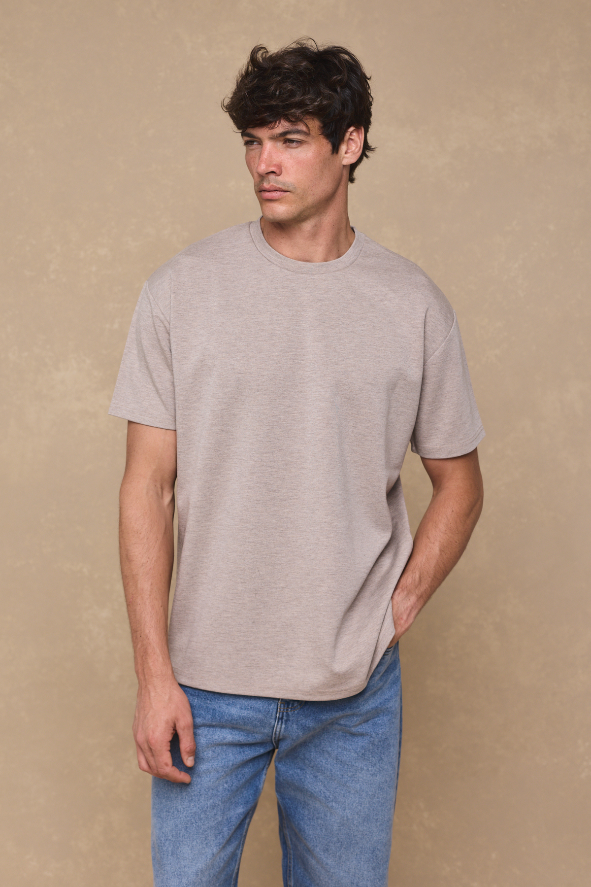 Relaxed Fit T-Shirt - Oatmeal Marl