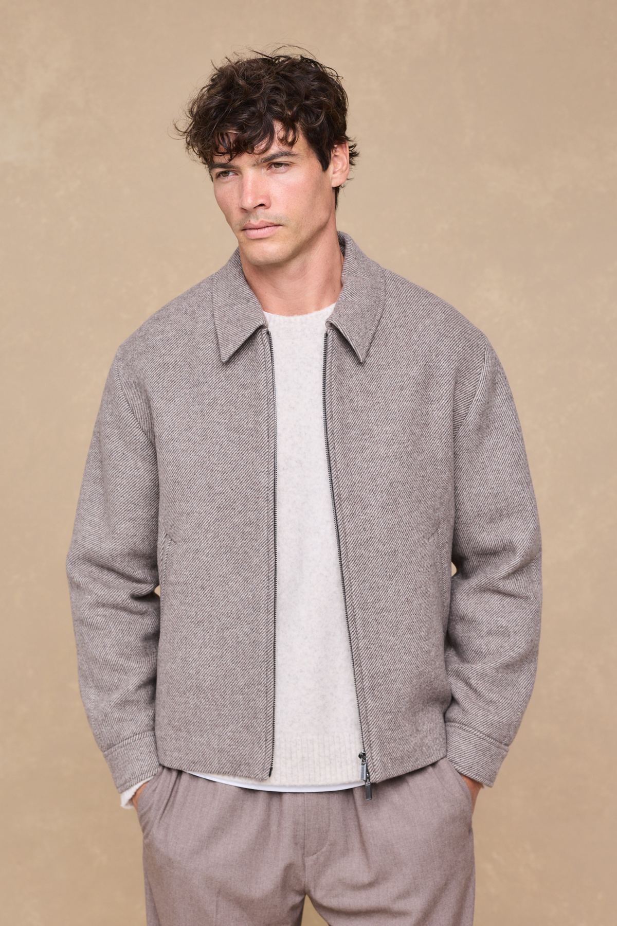 Alessio Blouson Jacket - Brown