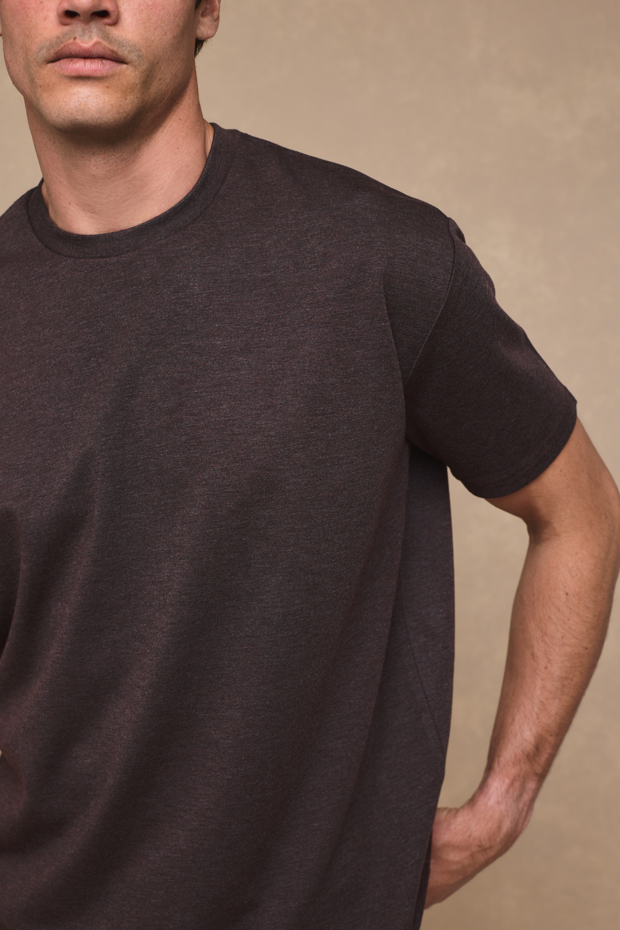 Relaxed Fit T-Shirt - Brown Marl