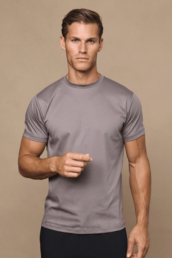 Luxe gemerceriseerd T-shirt - Paddestoel