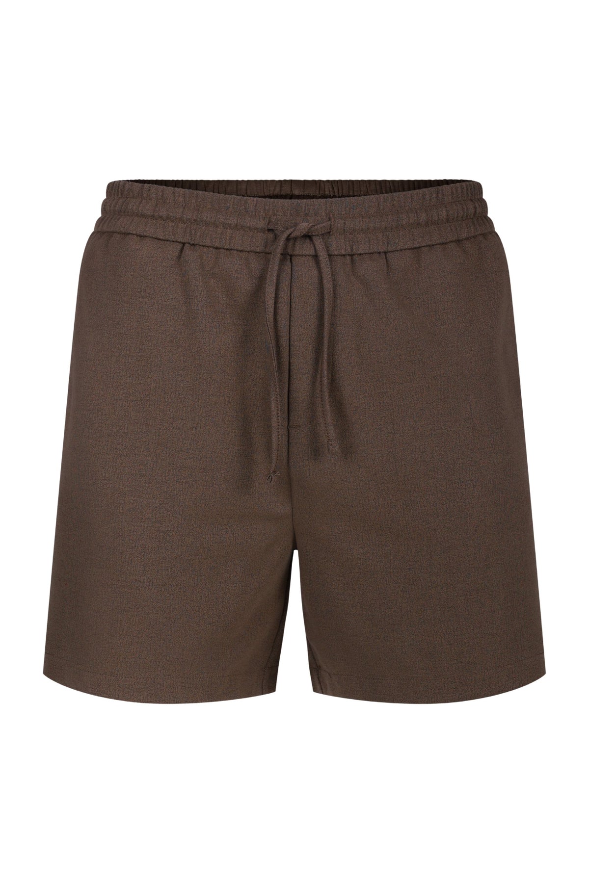 Tomas korte broek met elastische tailleband - Donkerbruin