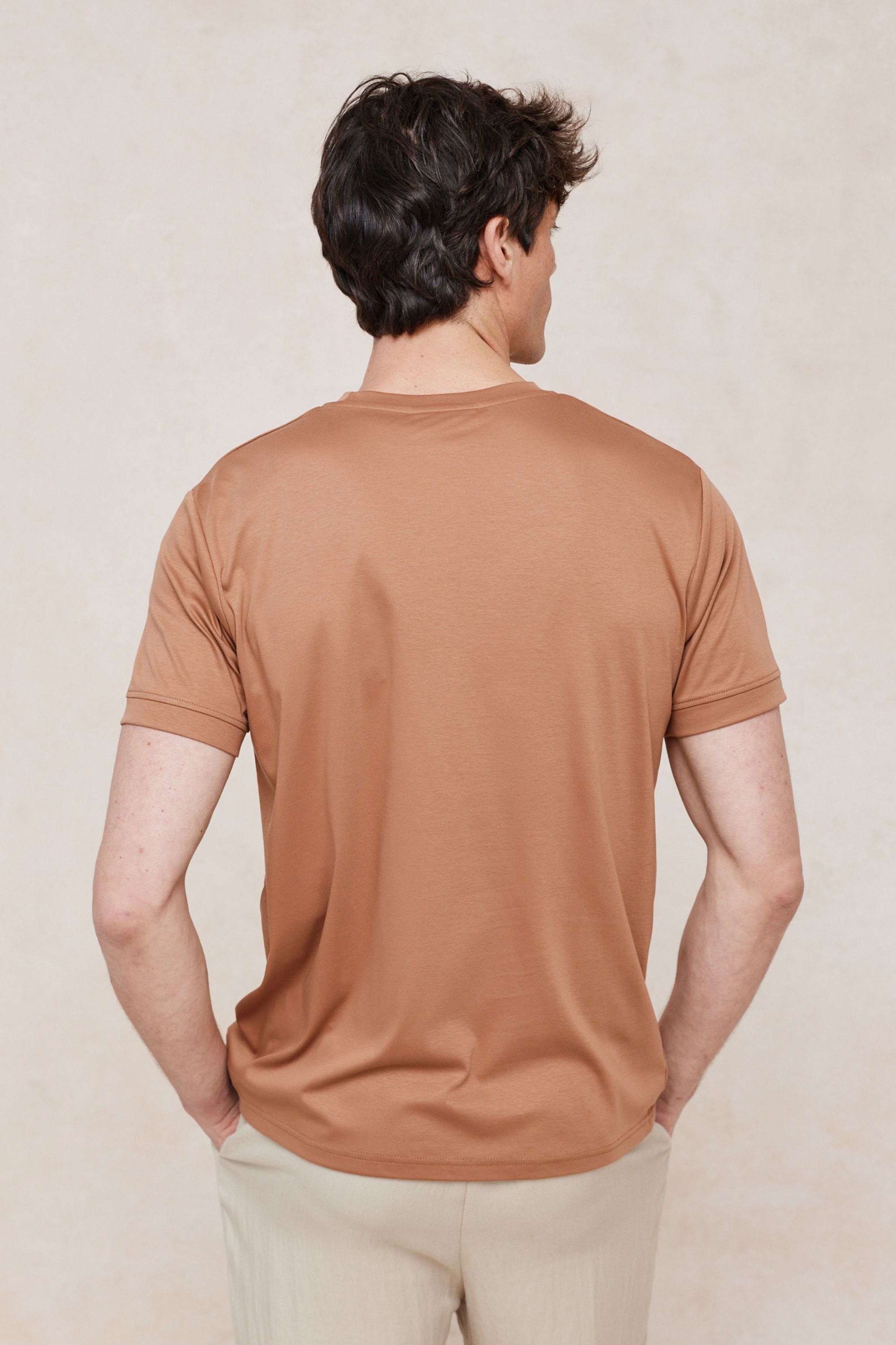 Luxe Mercerised T-Shirt - Rust Orange