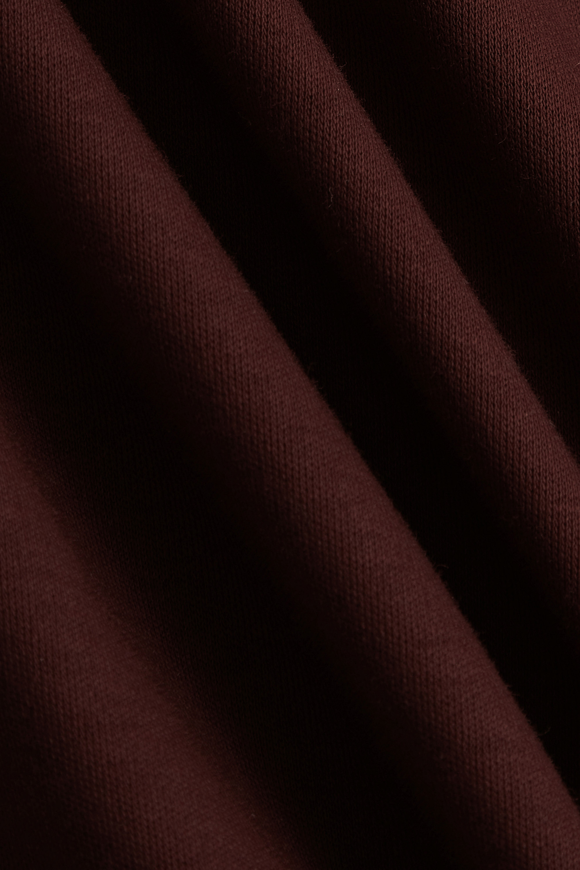 Luxe gemerceriseerd T-shirt - Roestbruin