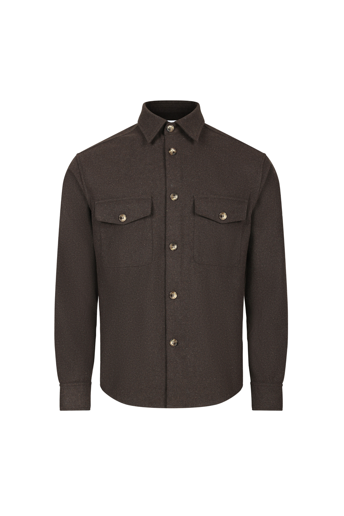 Wade Button Shirt - Brown