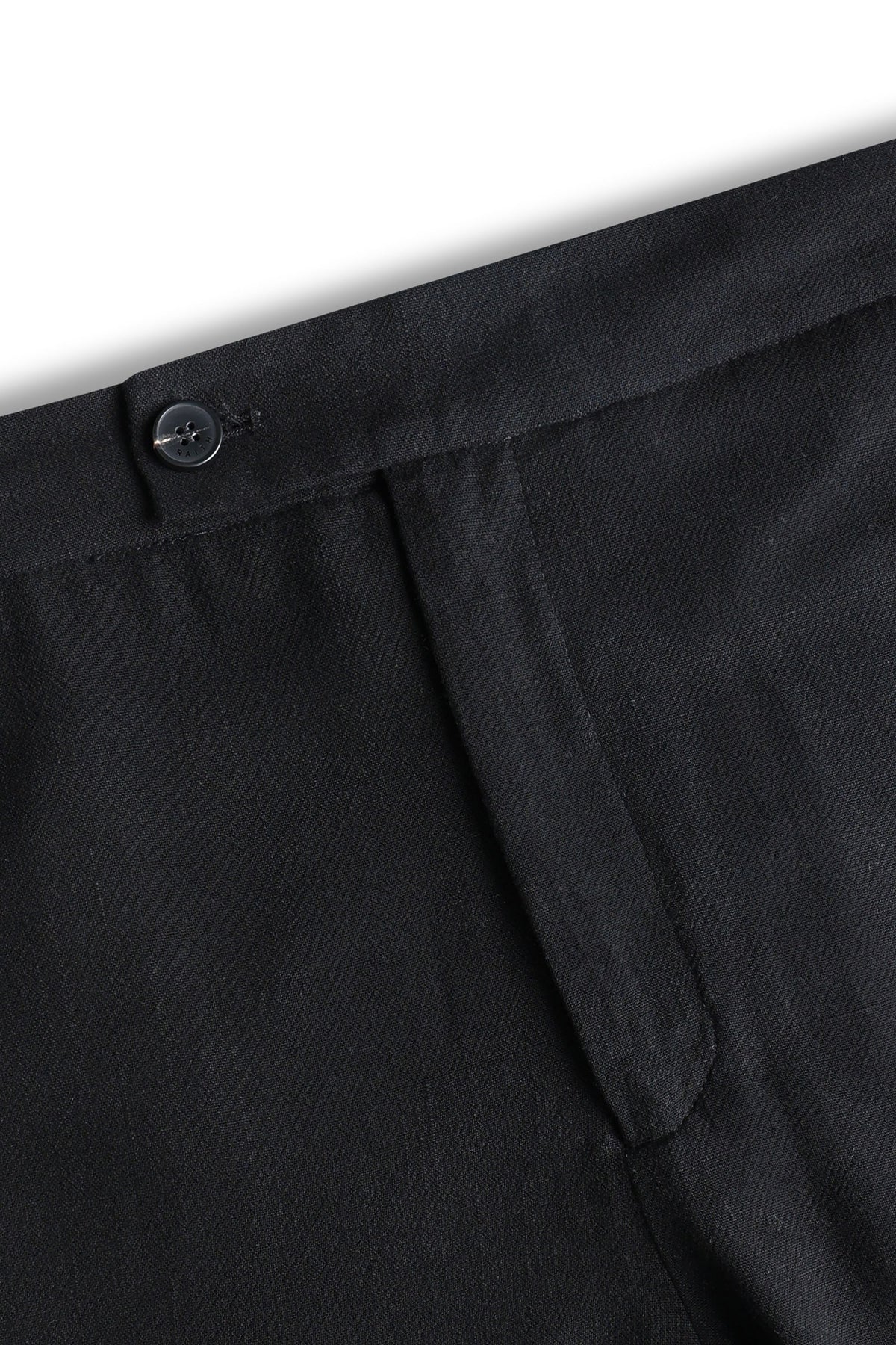 Cami linnen broek met rechte pijpen - Zwart