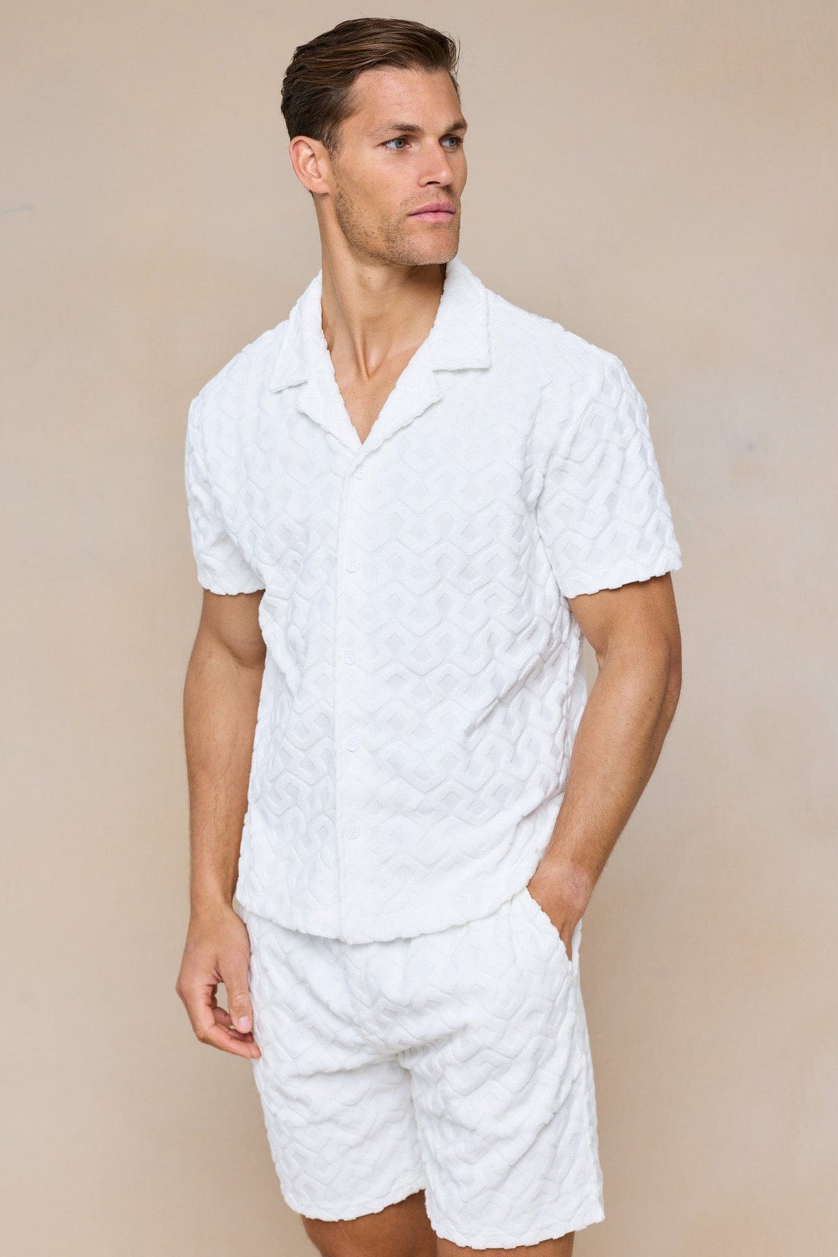 Fontana fluweelzachte badstof blouse - Ecru