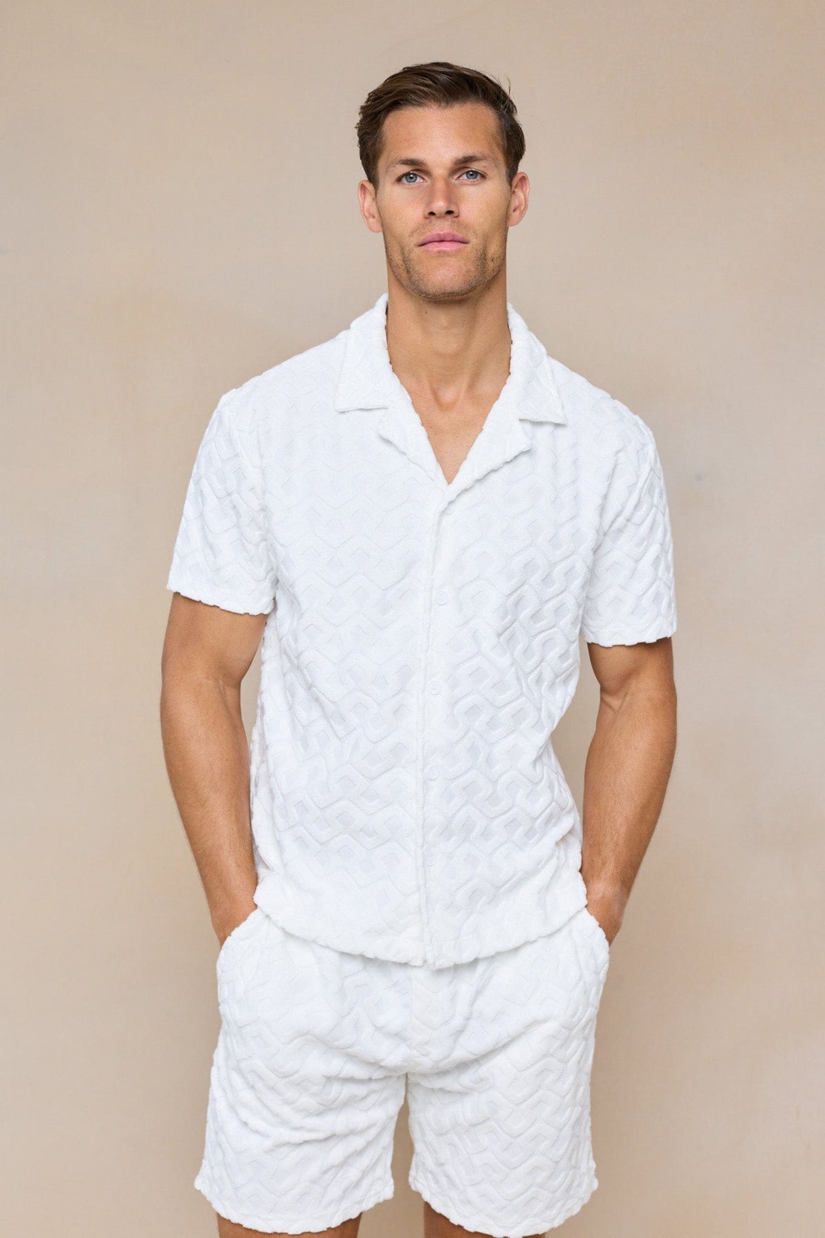 Fontana fluweelzachte badstof blouse - Ecru