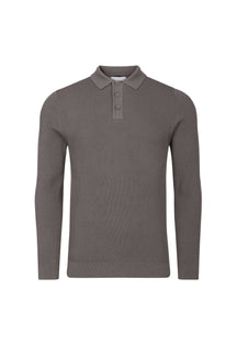 Angus Ribbed Polo - Champignon