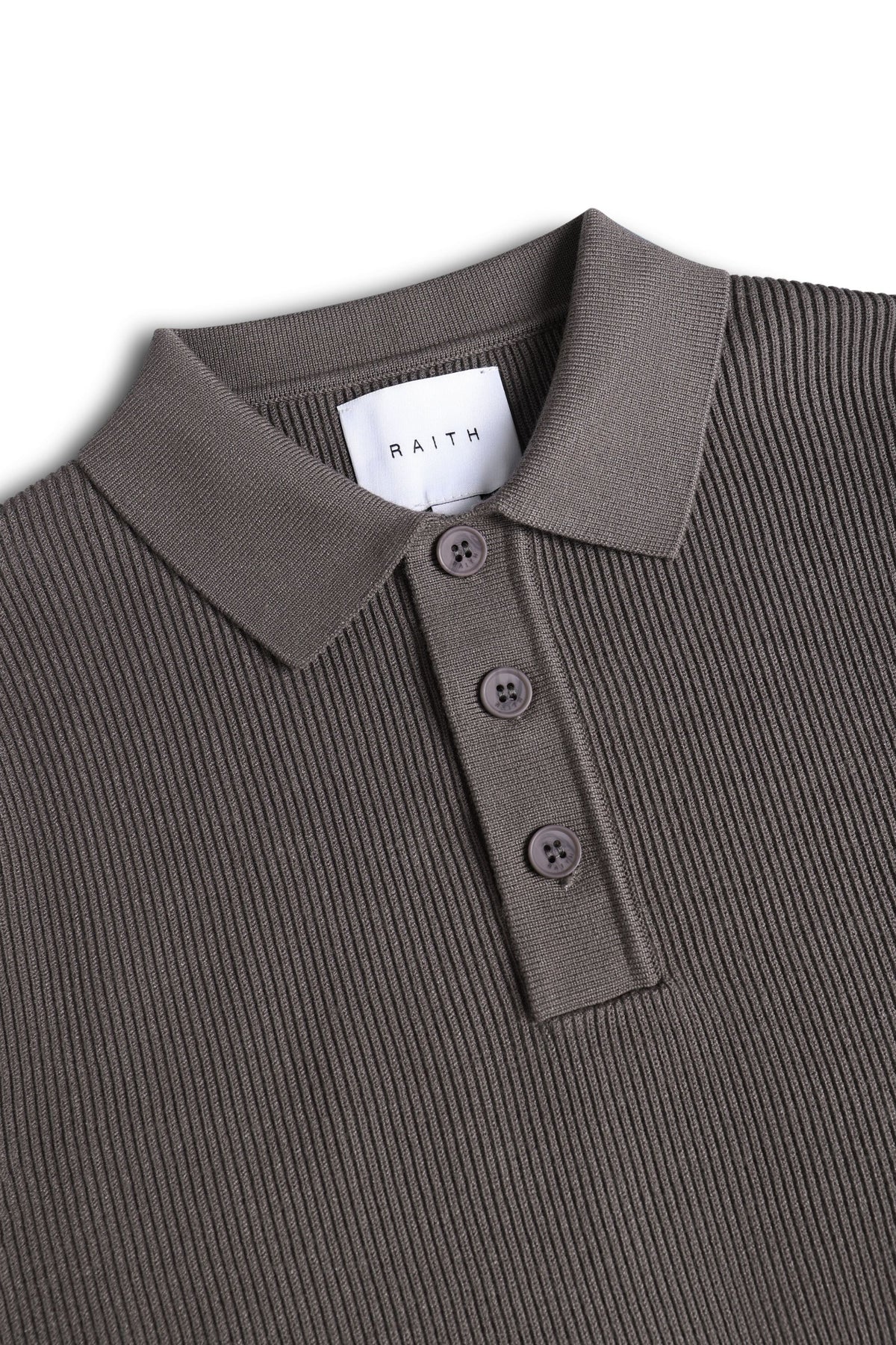 Angus Ribbed Polo - Champignon