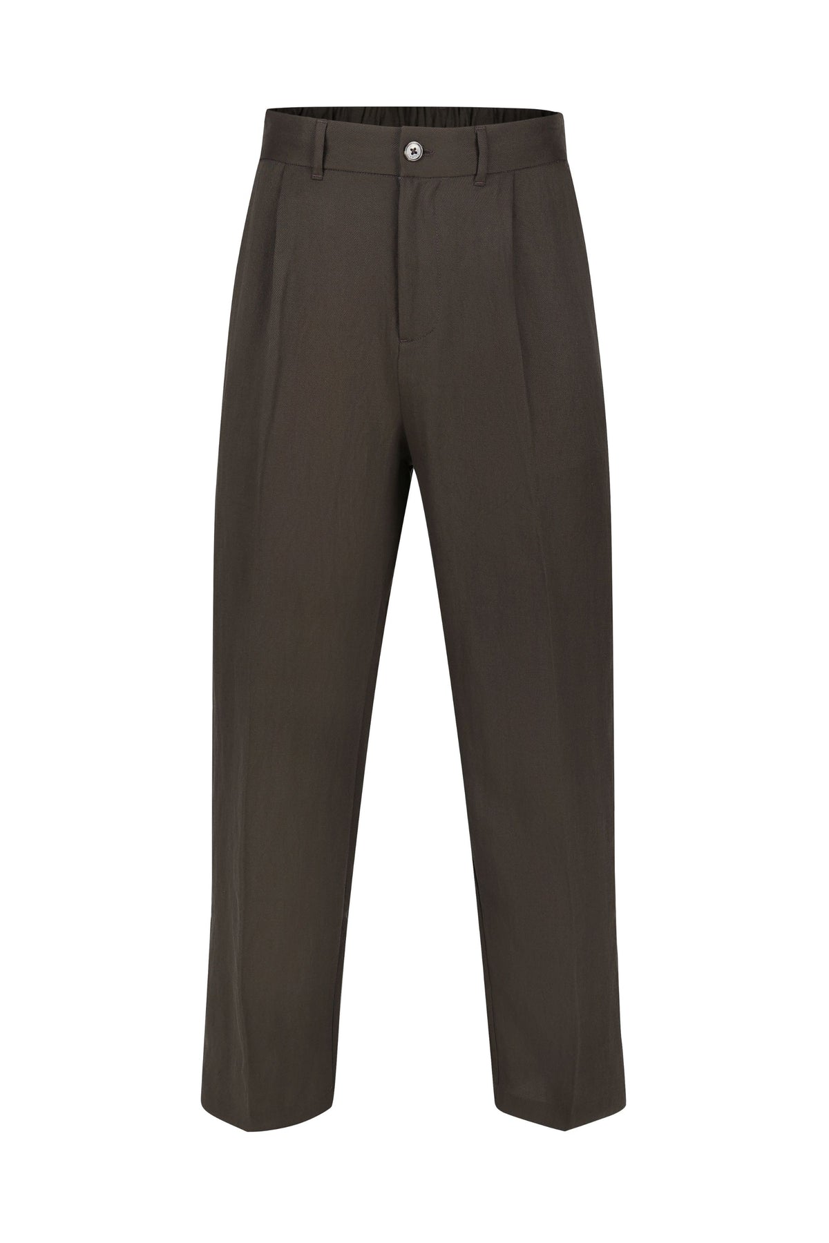 Helio geplooide relaxte broek - bruin