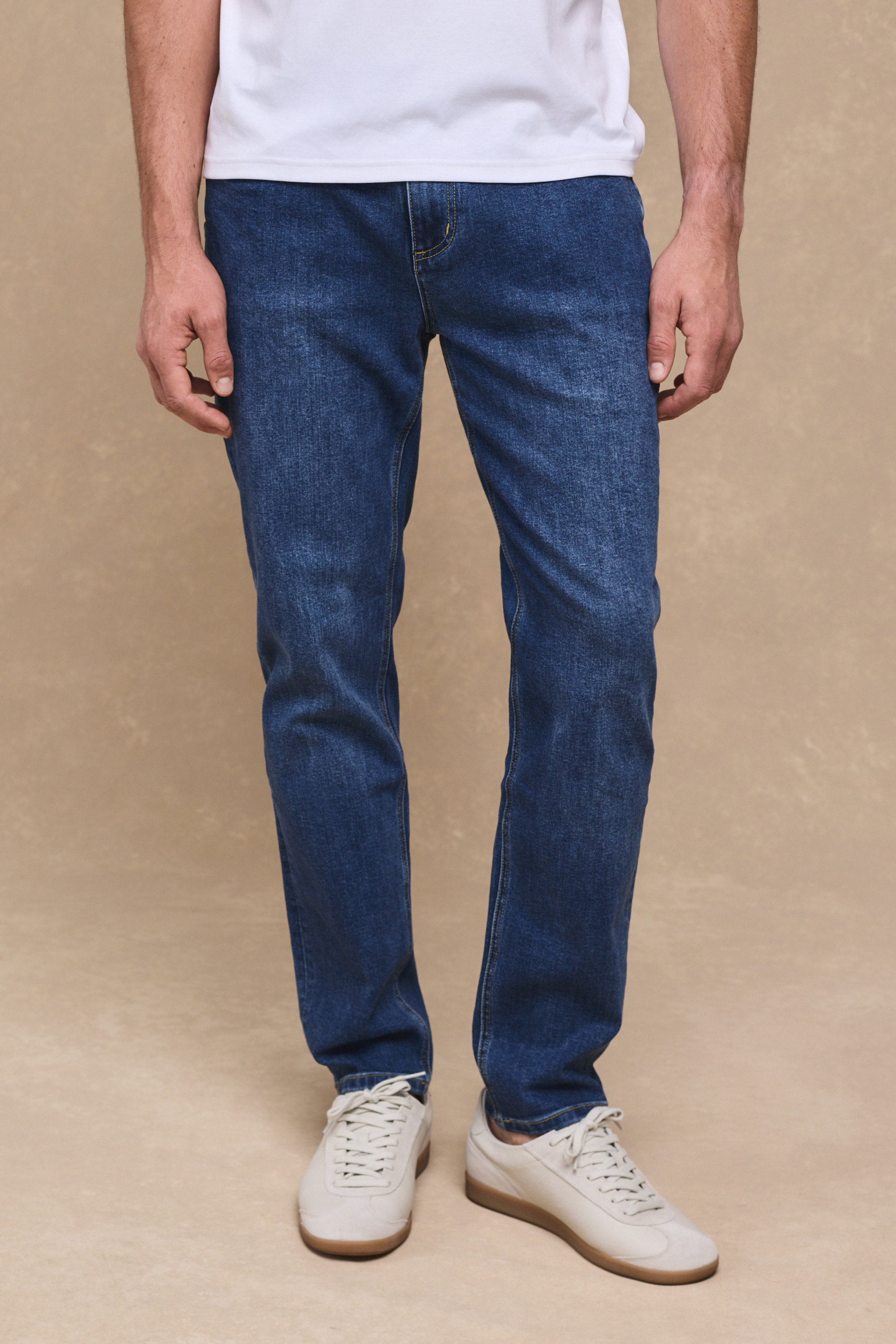 Marco Washed Jeans - Middelblauwe Indigo
