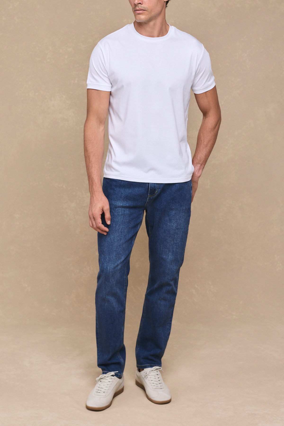 Marco Washed Jeans - Middelblauwe Indigo