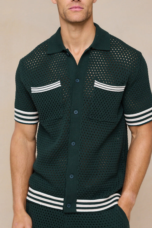 Gehaakt overhemd van Cipressi - Groen