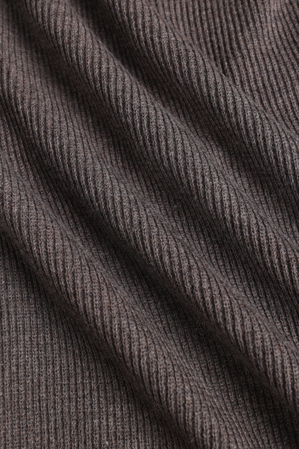 Elias Rib Top Pocket Cardigan - Lichtbruin gemêleerd