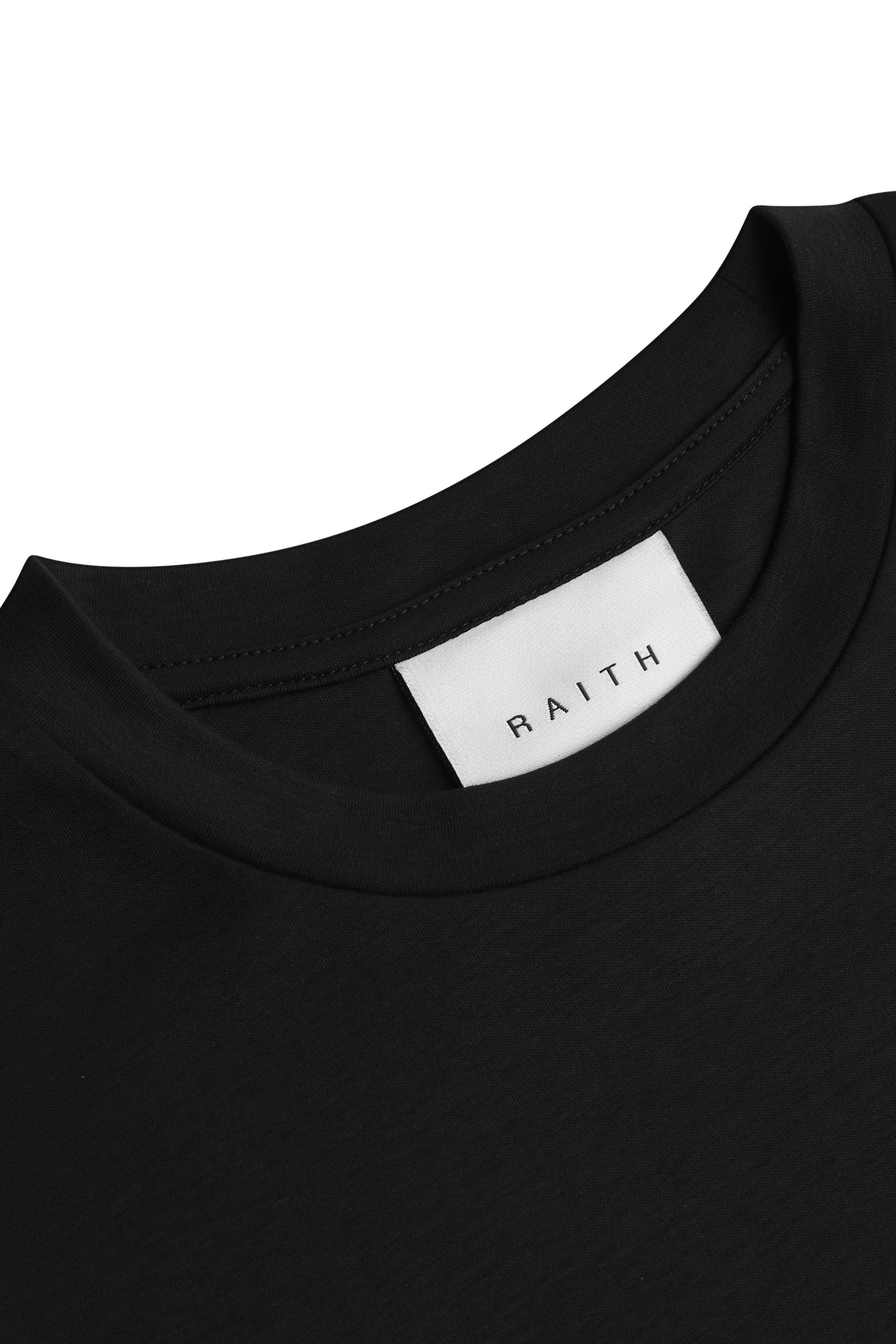 Luxe gemerceriseerd T-shirt - Zwart
