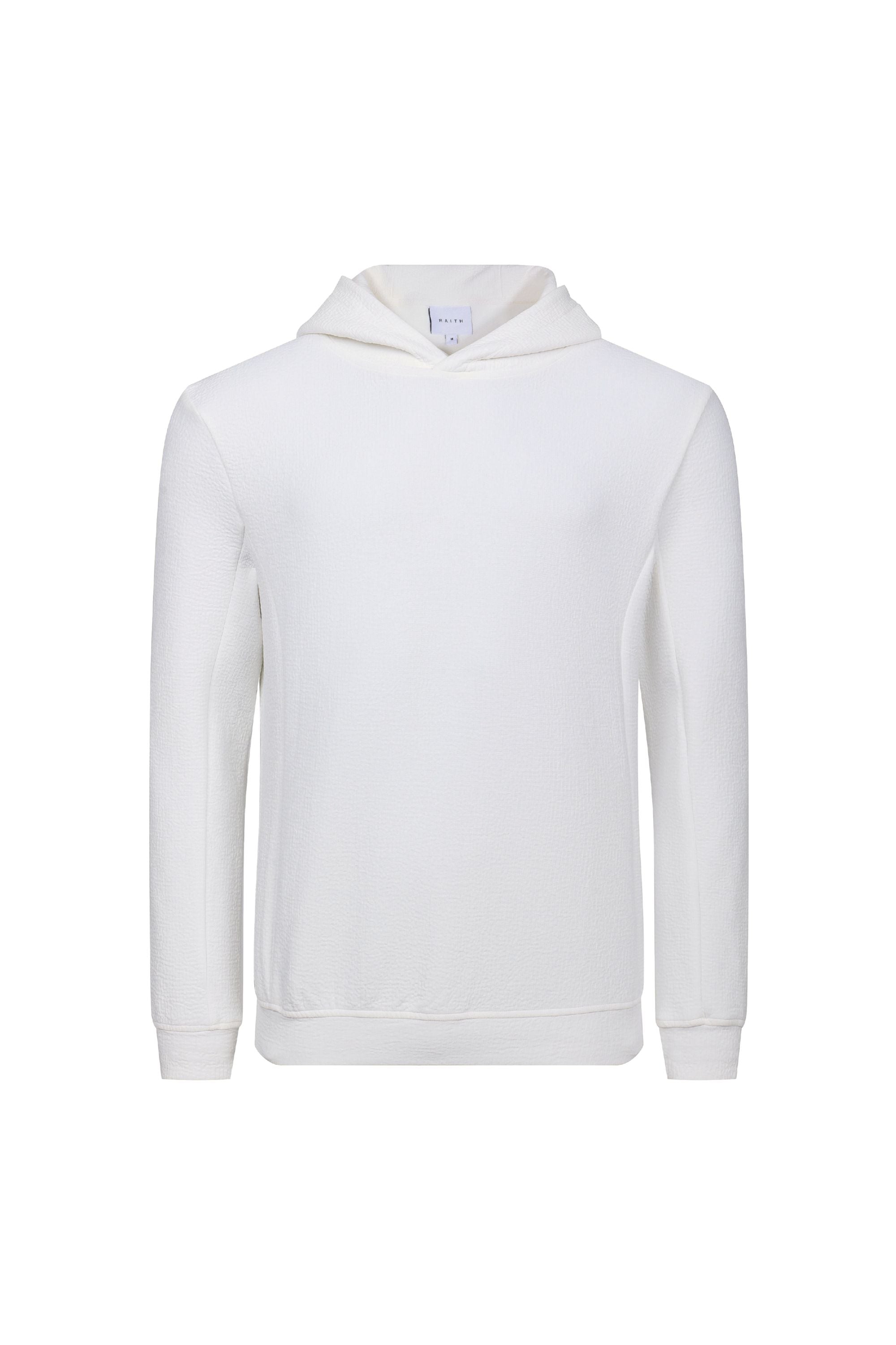 Zarco Crinkled Jersey Hoodie - Ivory