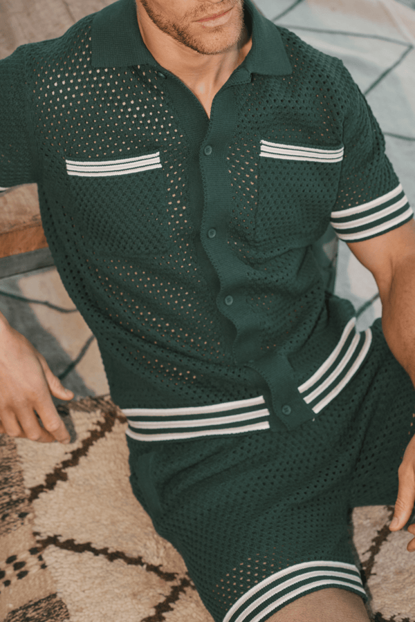 Gehaakt overhemd van Cipressi - Groen