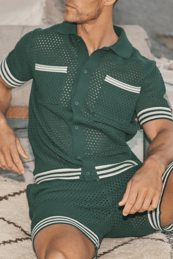 Gehaakt overhemd van Cipressi - Groen