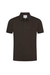 Santi gemerceriseerd poloshirt - bruin
