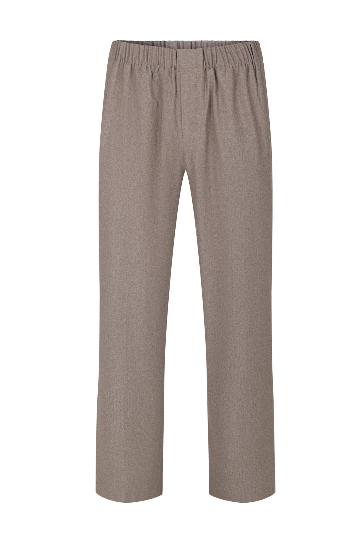 Johan Elasticated Waist Relaxed Fit Trouser - Taupe Marl