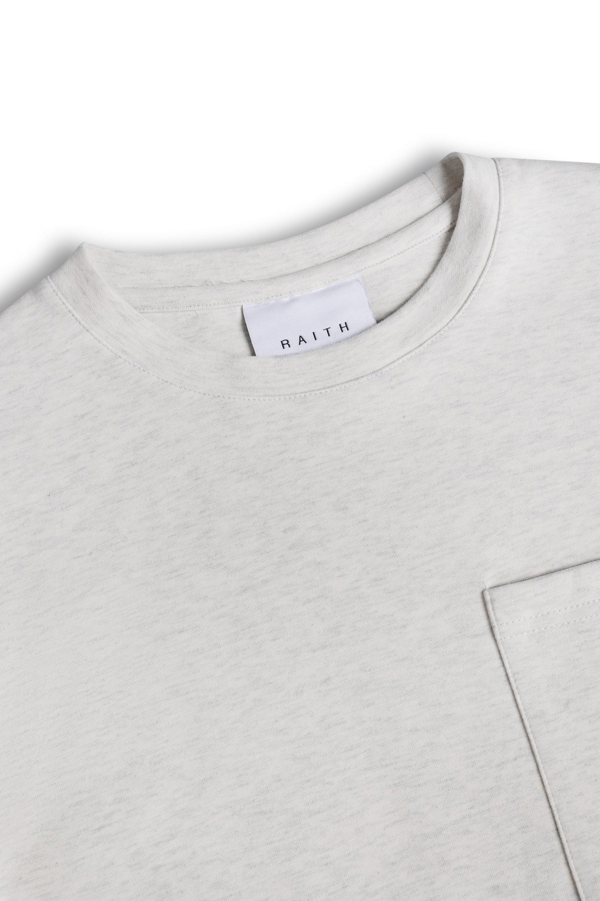 Tyler T-shirt met lange mouwen en borstzak - Stone Marl