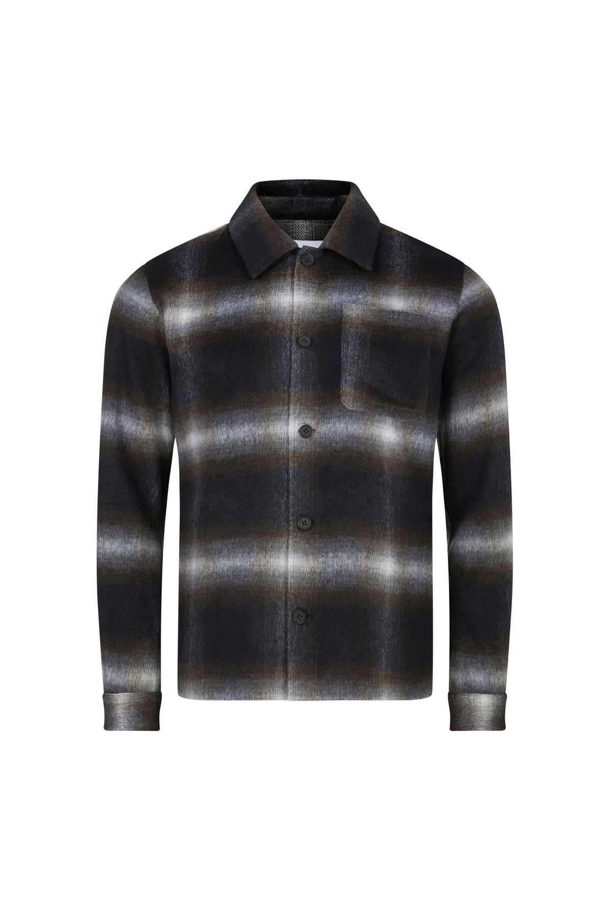 Victor Brushed Checked Overshirt - Check