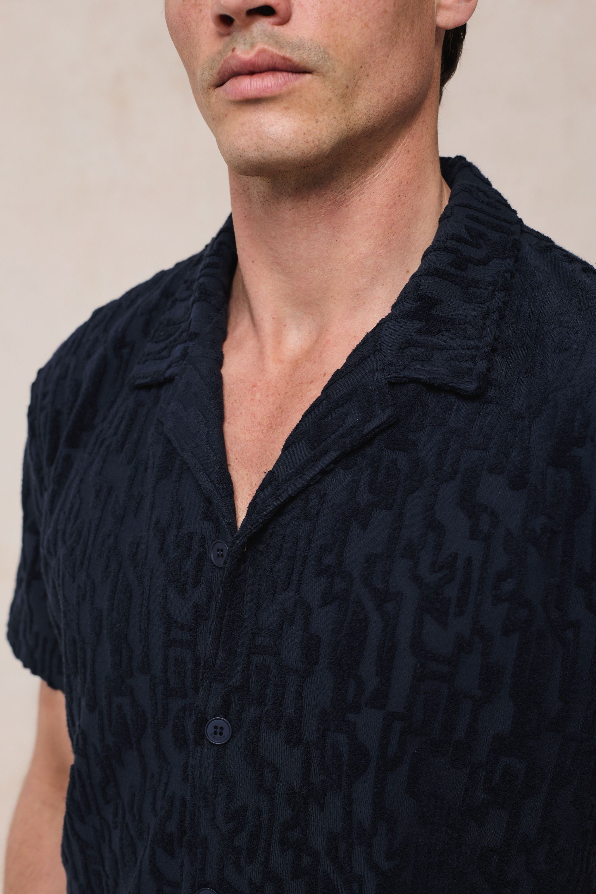 Fausto top set met fluweelachtige afwerking - Marineblauw