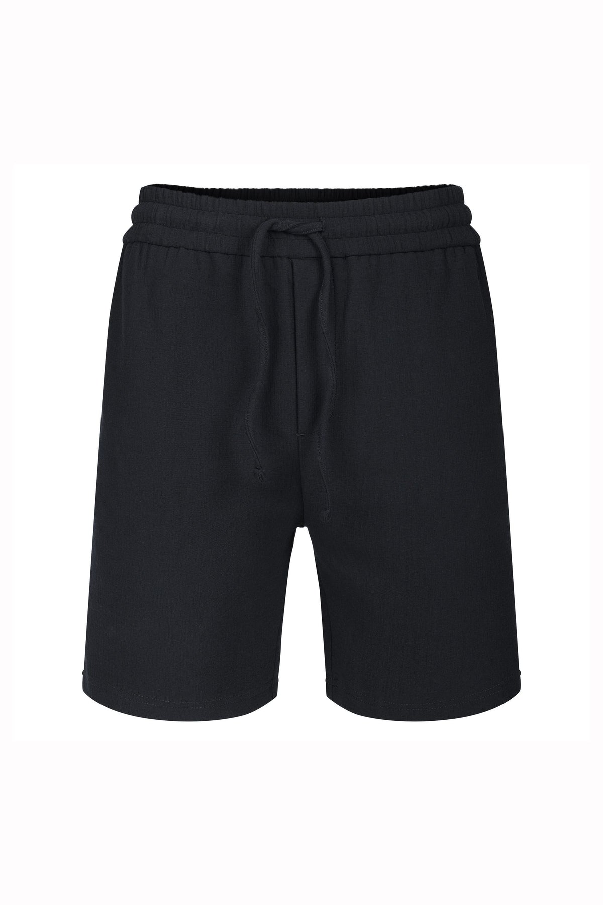 Zarco gekreukte jersey short - marineblauw