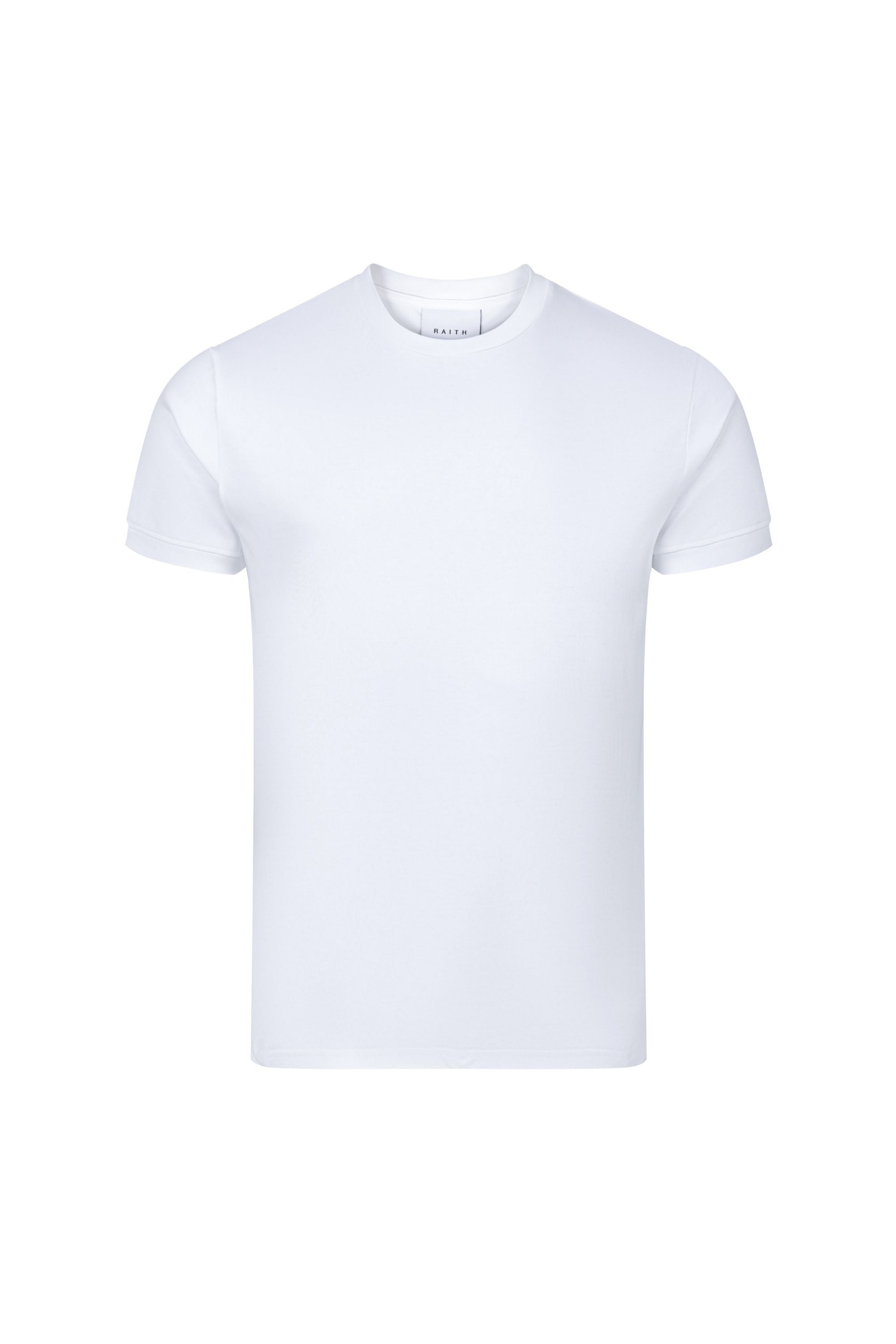 Luxe gemerceriseerd T-shirt - Wit