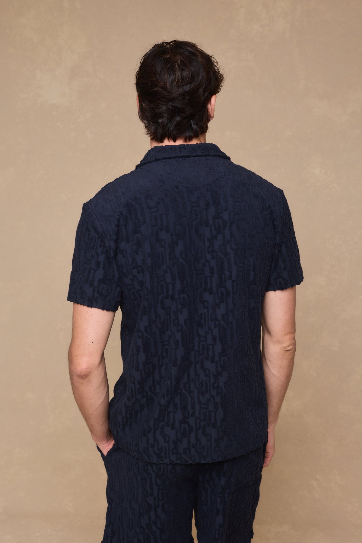 Fausto top set met fluweelachtige afwerking - Marineblauw