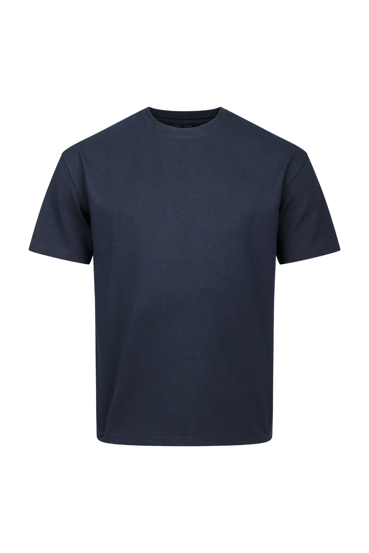 Tomas T-shirt met ronde hals en kreukels - Marineblauw