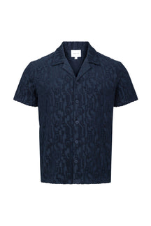 Fausto top set met fluweelachtige afwerking - Marineblauw