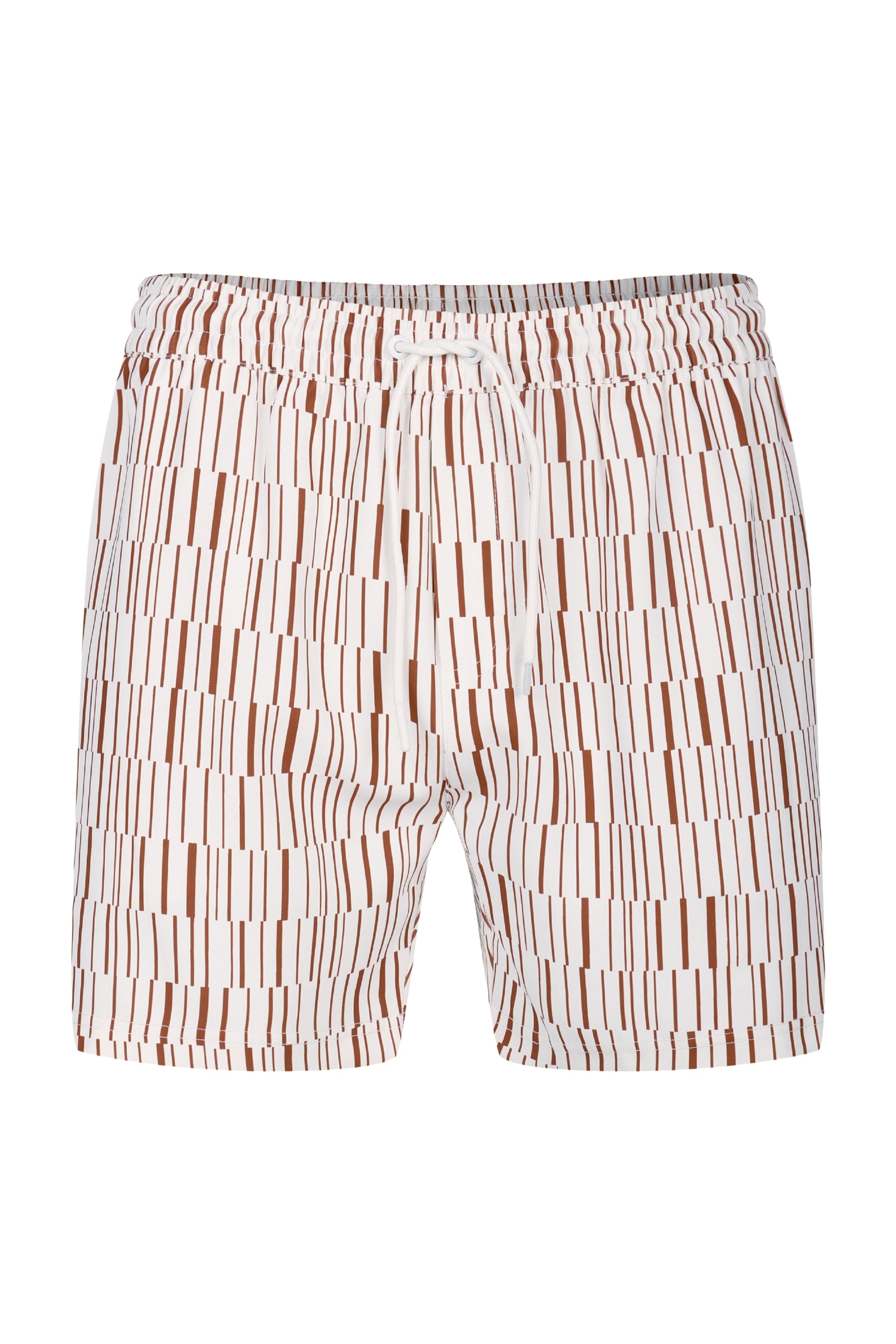 Chalco Elasticated Waist Swim Short - Ecru/Rust