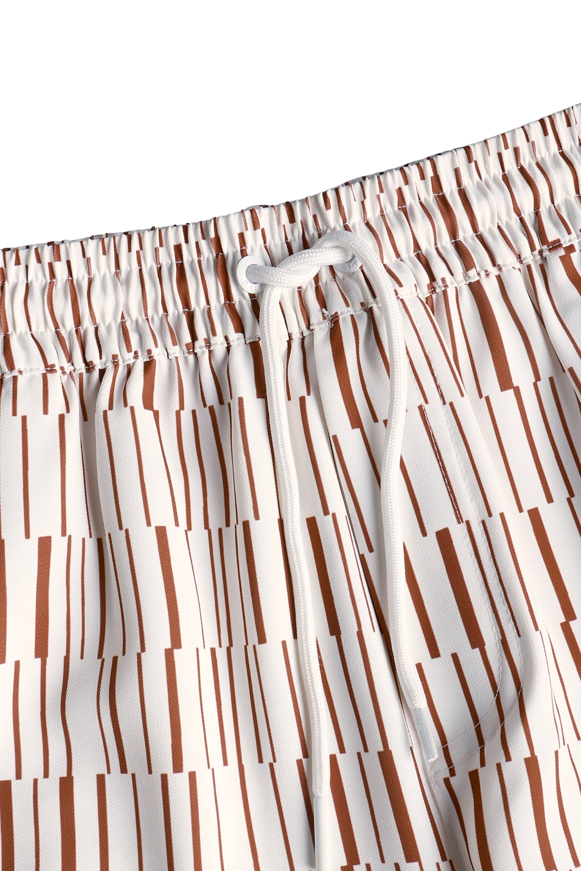 Chalco Elasticated Waist Swim Short - Ecru/Rust