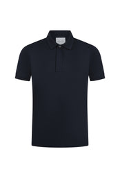 Santi gemerceriseerd poloshirt - marineblauw