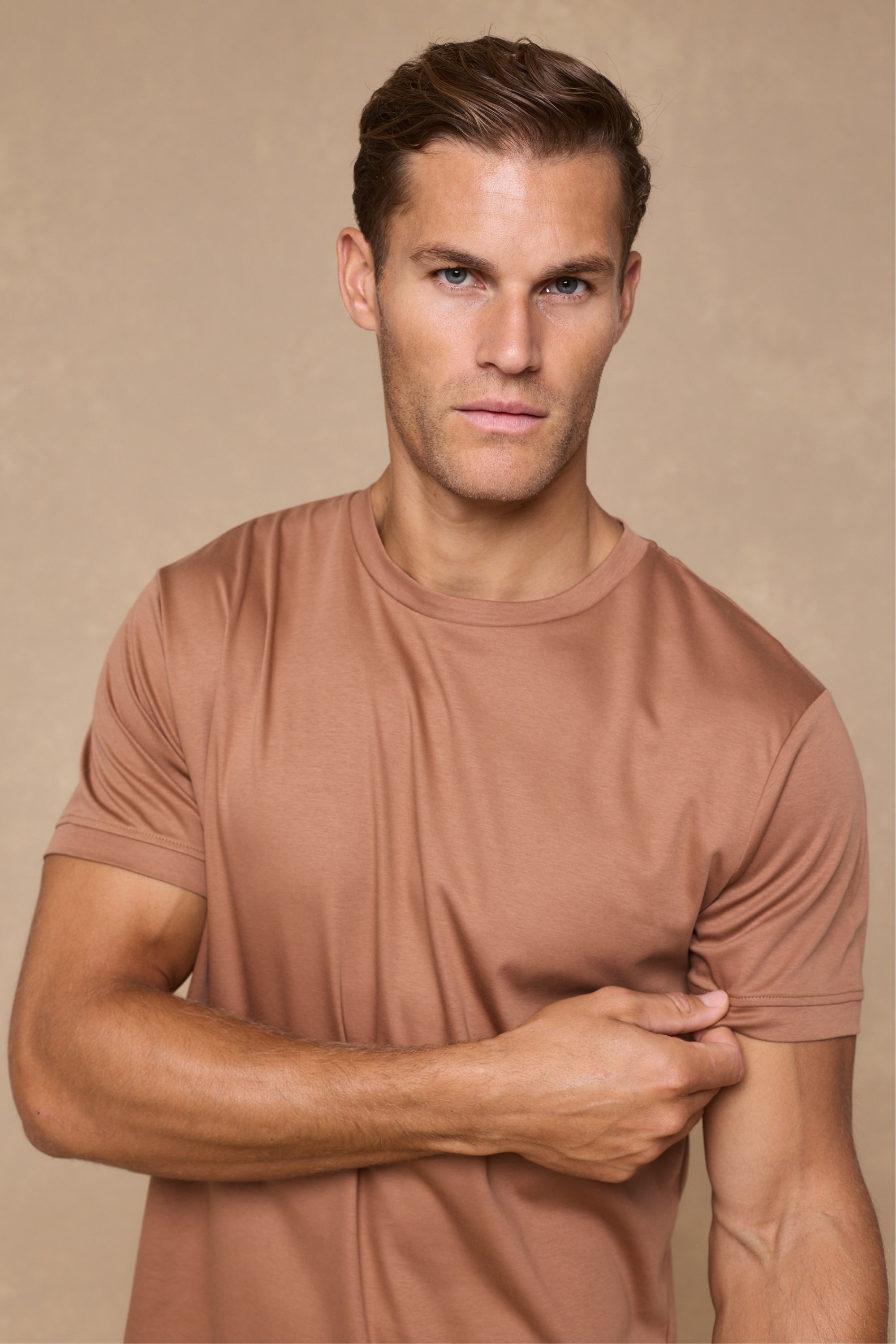 Luxe Mercerised T-Shirt - Rust Orange