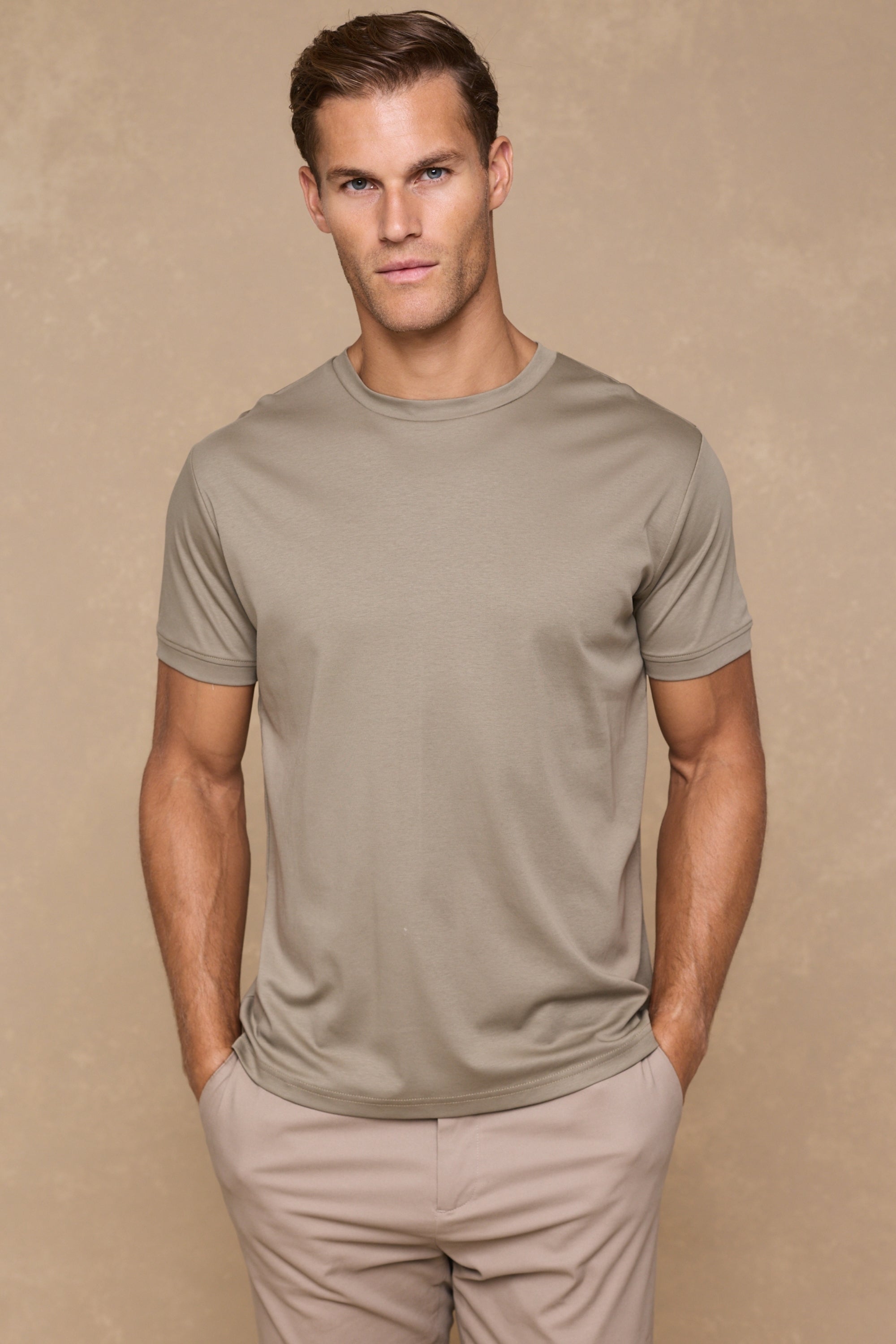 Luxe Mercerised T-Shirt - Dark Sage
