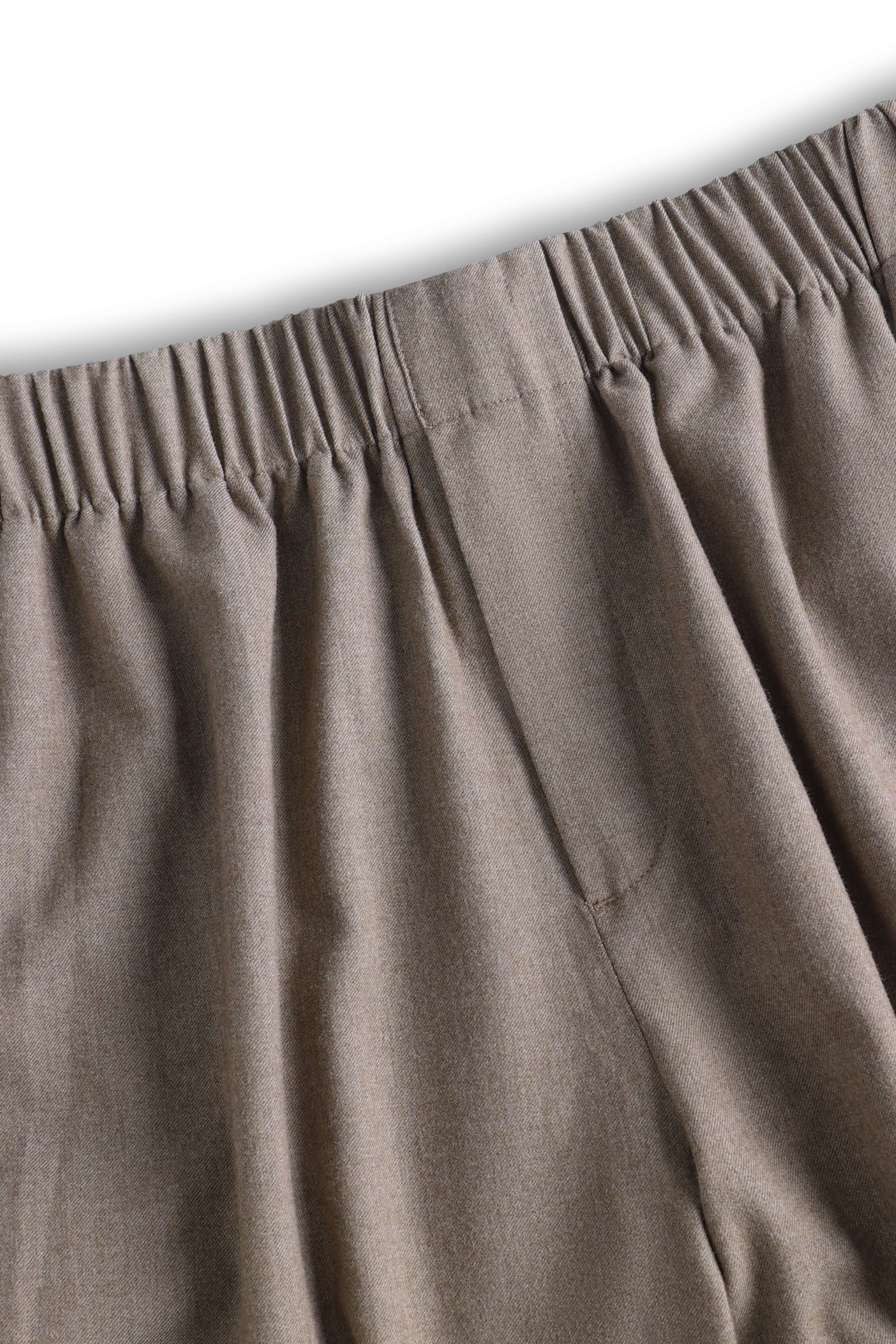 Johan Elasticated Waist Relaxed Fit Trouser - Taupe Marl