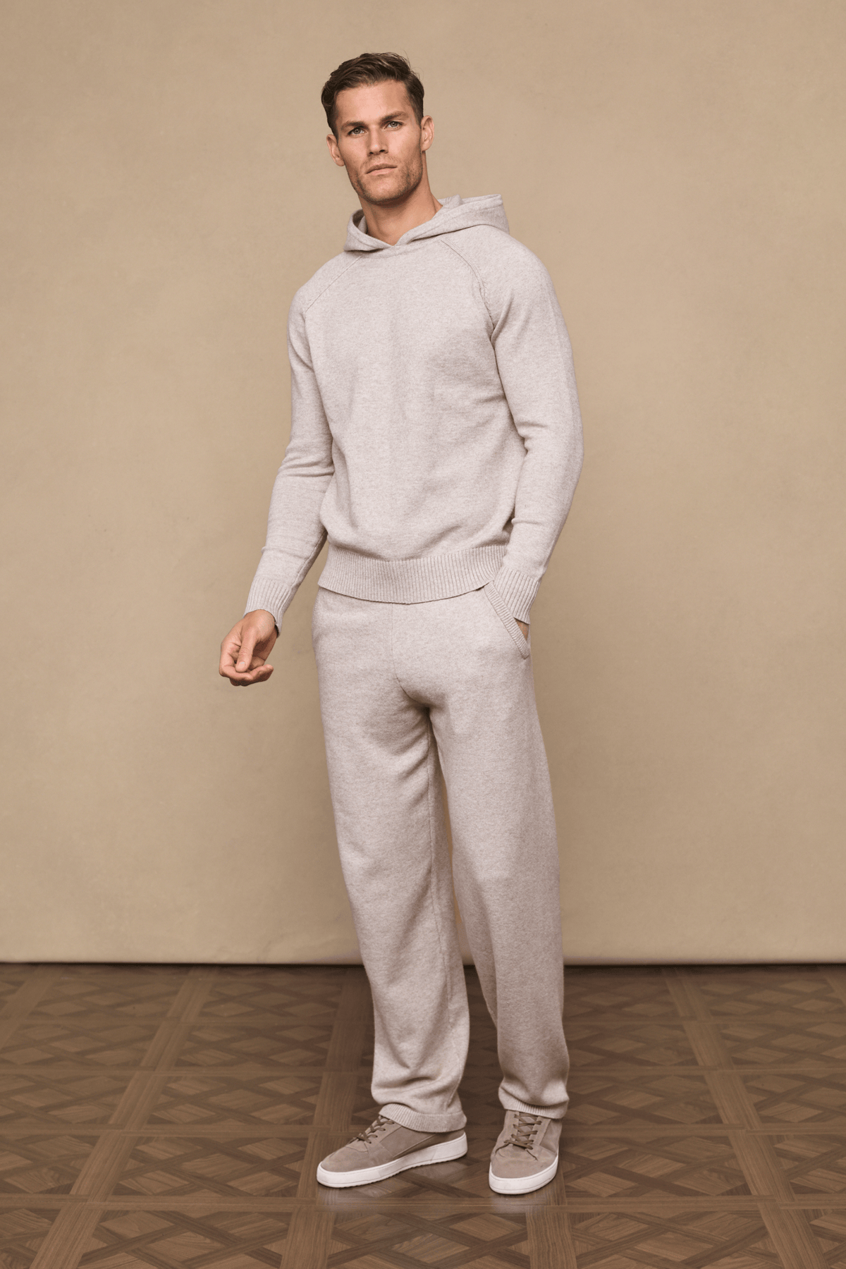 Rowan gebreide broek - Havermoutkleur