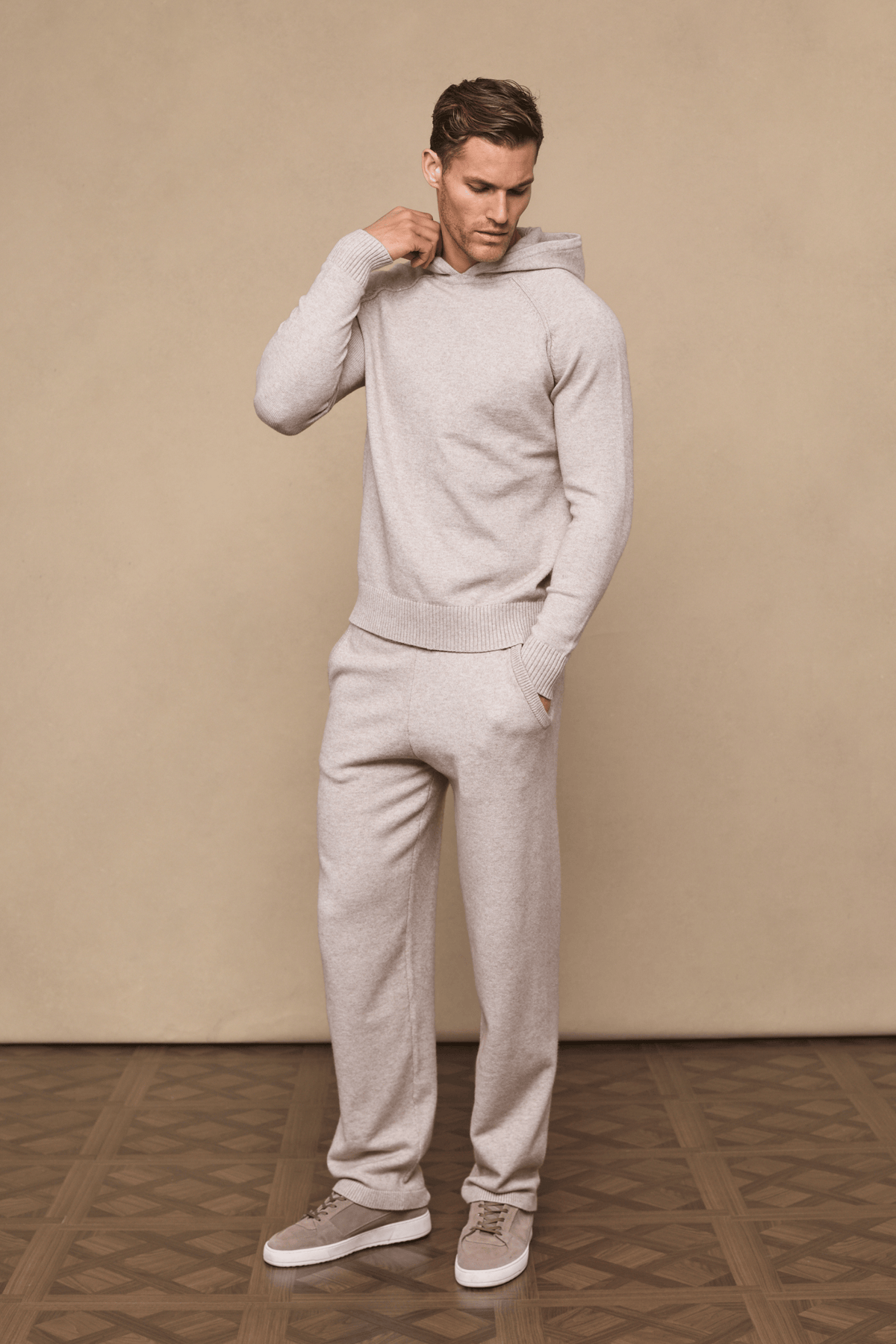 Rowan gebreide broek - Havermoutkleur