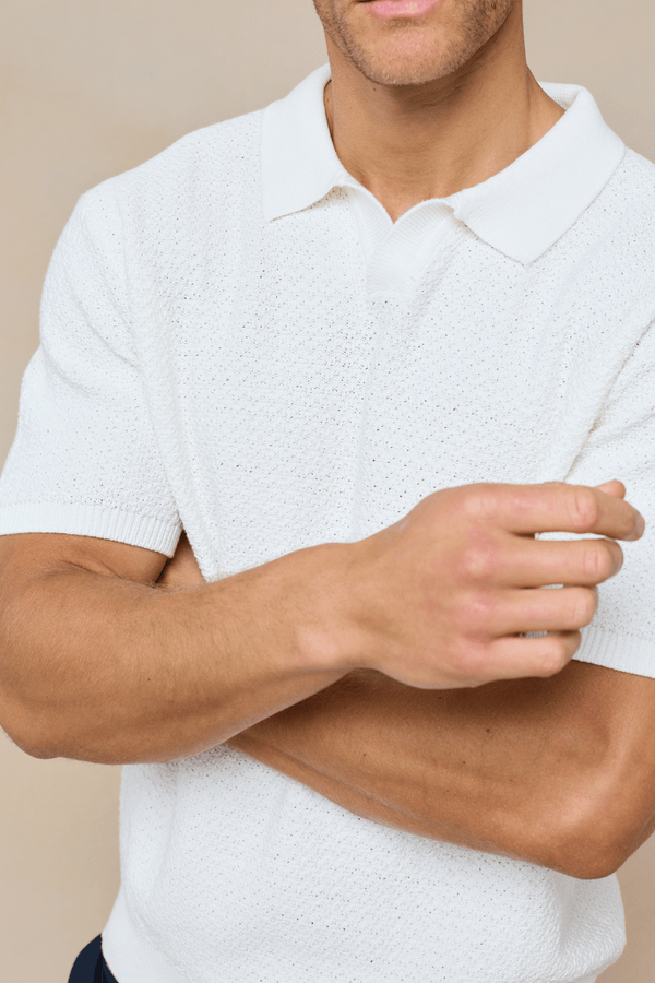 Rapha katoenen gebreide polo - Ecru