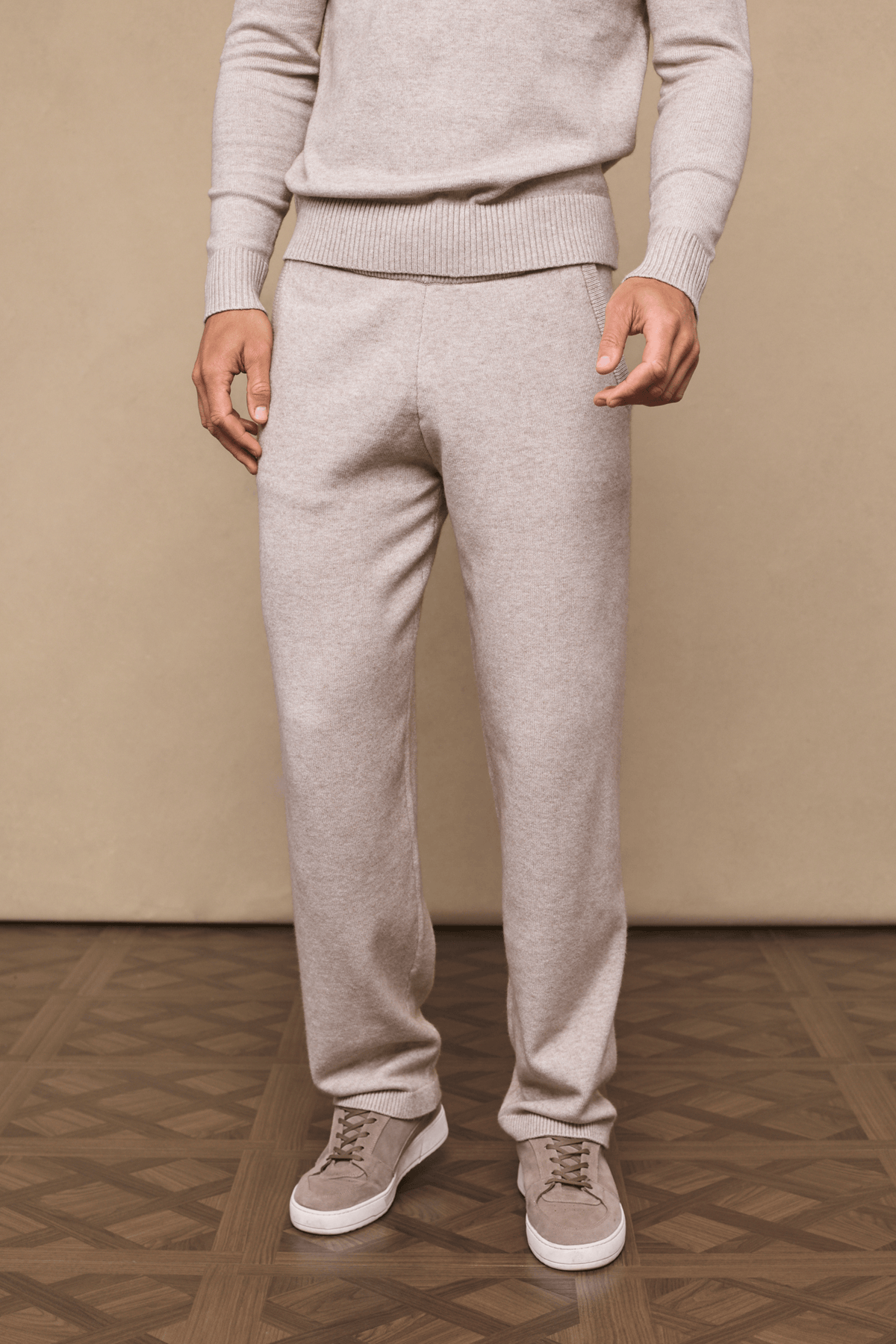 Rowan gebreide broek - Havermoutkleur
