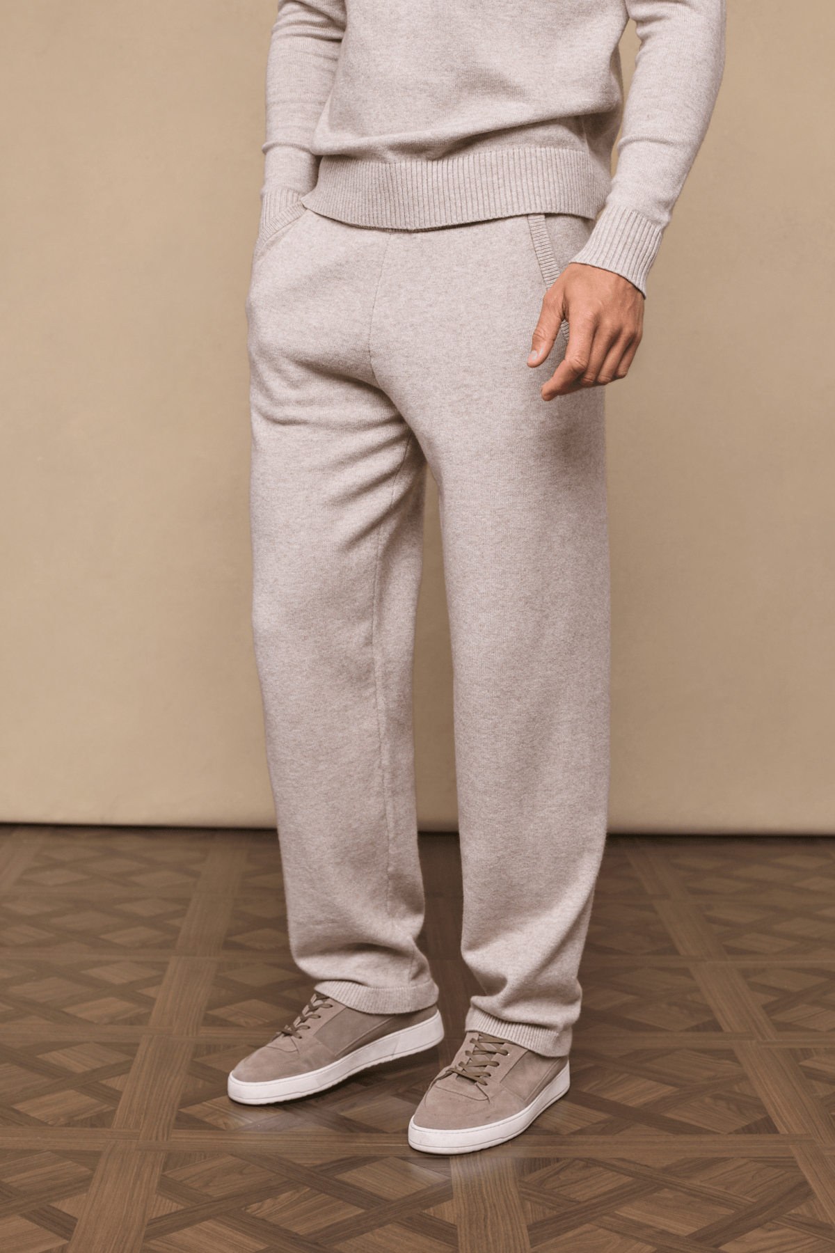 Rowan gebreide broek - Havermoutkleur