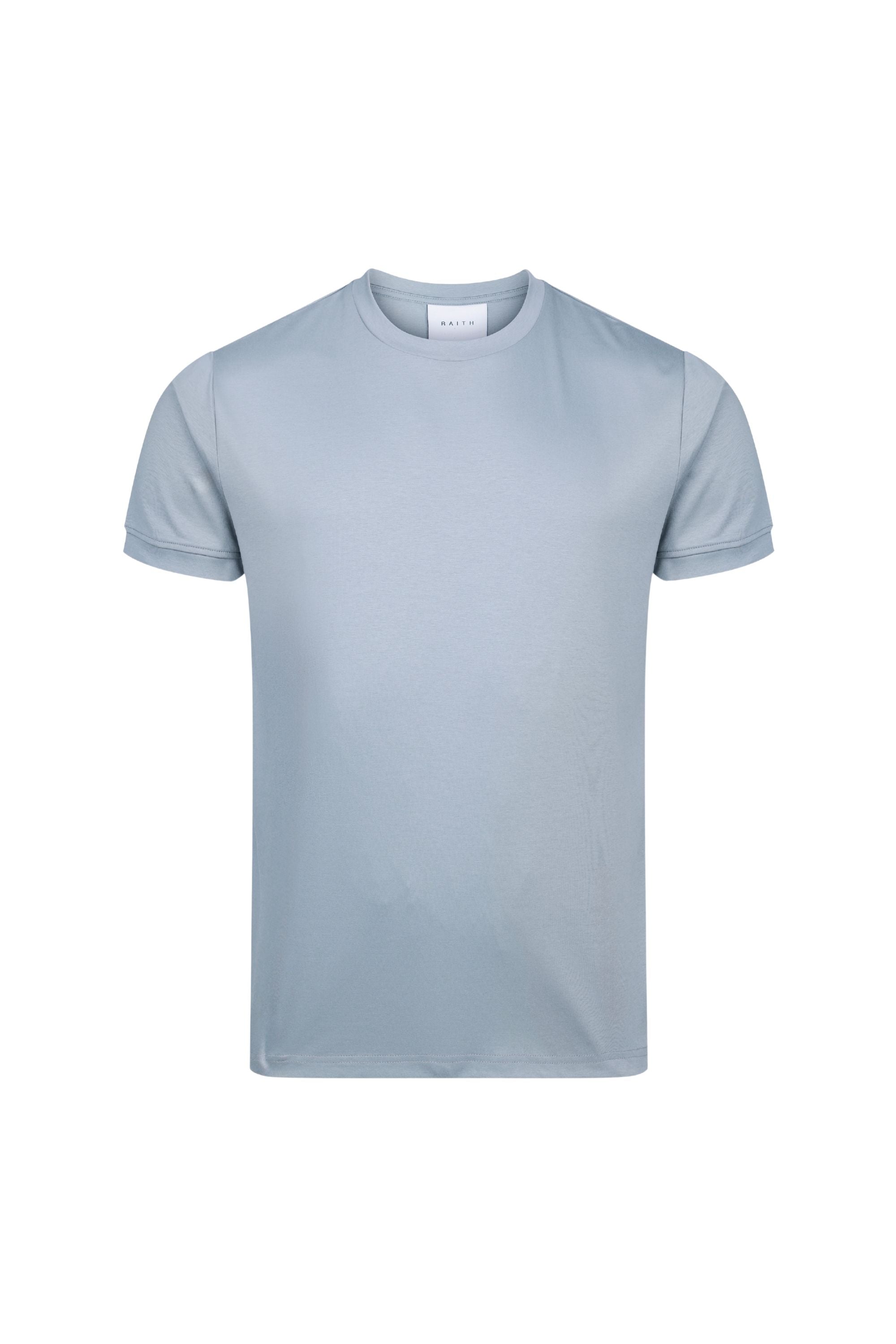 Luxe Mercerised T-Shirt - Light Pewter Blue